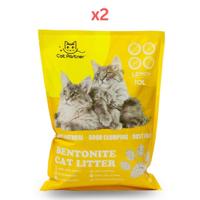 Cat Partner Bentonite Dust Free Clumping Litter 10 L Lemon (Pack of 2)