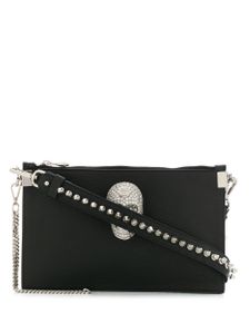 Philipp Plein skull charm clutch bag - Black