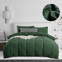 Luxury Waffle 100% Cotton Bedding Set Duvet Cover Lightinthebox - thumbnail