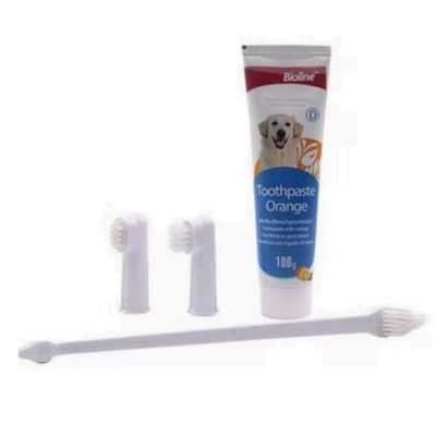Bioline Dental Hygiene Set For Dogs 100g (UAE Delivery Only)