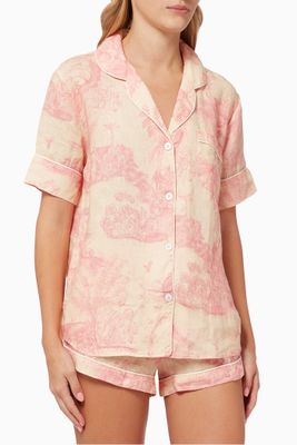 Lowland Forest Short Pyjama Set in Linen Lowland Forest Short Pyjama Set in Linen