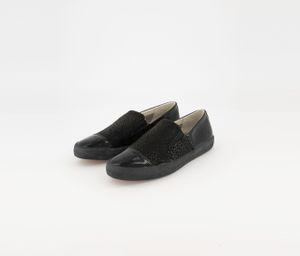 Womens Slip On Flats  Black