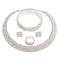 Love Jewelry Set Crystal Eyes Drop Earrings Necklace Women Wedding Jewelry Set Lightinthebox - thumbnail