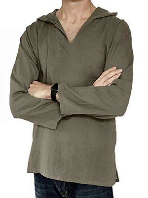 Men Ethnic Style Retro Cotton Linen Long Sleeve Hoodie Men Ethnic Style Retro Cotton Linen Long Sleeve Hoodie
