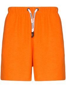 DUOltd logo stripe track shorts - ORANGE