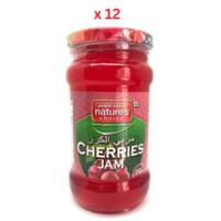 Natures Choice Cherries Jam, 370 gm Pack Of 12 (UAE Delivery Only)