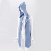 Women Knitted Scarves Hooded Hat