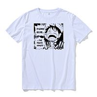 Inspired by One Piece Monkey D. Luffy T-shirt Anime Polyester  Cotton Blend Anime Harajuku Graphic Kawaii T-shirt For Men's  Women's  Couple's Lightinthebox - thumbnail