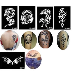 Henna Fake Tattoo Stencil