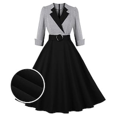 Retro Vintage 1950s Vintage Dress Cocktail Dress Swing Dress Flare Dress Audrey Hepburn Women's Cosplay Costume Masquerade Party  Evening Dress Lightinthebox