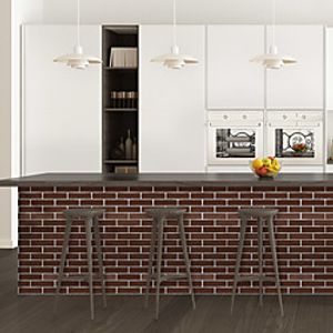Old red brick pattern PVC simulation self-adhesive DIY decorative wall stickers bar stickers miniinthebox
