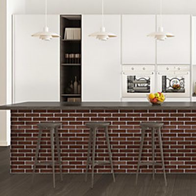 Old red brick pattern PVC simulation self-adhesive DIY decorative wall stickers bar stickers miniinthebox