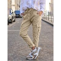 Women's Cargo Pants Pants Trousers Full Length Active Streetwear Street Daily Grey Black S M Fall Winter Lightinthebox - thumbnail
