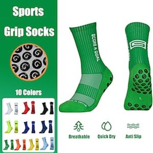 Running Socks 1 Pair Men's Women's Socks Breathable Sweat wicking Comfortable Non-slipping Gym Workout Basketball Running Active Training Jogging Sports Letter  Number Nylon fluorescent green Black Lightinthebox