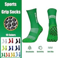 Running Socks 1 Pair Men's Women's Socks Breathable Sweat wicking Comfortable Non-slipping Gym Workout Basketball Running Active Training Jogging Sports Letter  Number Nylon fluorescent green Black Lightinthebox - thumbnail