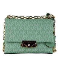 Michael Kors Cece Small Sea Green Signature PVC Convertible Flap Crossbody Bag (34162)