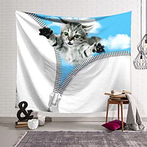 Wall Tapestry Art Decor Blanket Curtain Hanging Home Bedroom Living Room Decoration Polyester Cat Lightinthebox