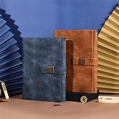 Journal Notebook Lined A5 5.8×8.3 Inch B5 6.9×9.8 Inch Solid Color PU SoftCover Portable 224 Pages Notebook for School Office Business Lightinthebox