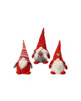 Kaemingk Decoris 30cm Gnome Polyester Red Assorted 1 Piece