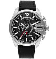 Diesel Baby Chief Chronograph Black Leather Watch - DZ4592