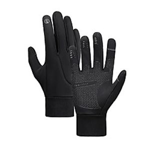 Winter Bike Gloves  Cycling Gloves Touch Gloves Warm Skidproof Skiing Winter Sports Full Finger Gloves Sports Gloves Blue Grey Black for Adults' Outdoor Exercise Cycling  Bike Activity  Sports Lightinthebox