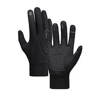 Winter Bike Gloves  Cycling Gloves Touch Gloves Warm Skidproof Skiing Winter Sports Full Finger Gloves Sports Gloves Blue Grey Black for Adults' Outdoor Exercise Cycling  Bike Activity  Sports Lightinthebox - thumbnail
