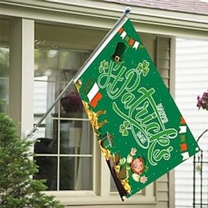 Saint Patrick's Day Pole Flag Gnomes Outdoor Patio Garden Flags Parade Banner Decor Party Supplies Lightinthebox