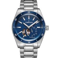 Tornado Autonova Men's Automatic Deep Blue Open Aperture Dial Small Seconds Sub Dial Watch - T23302-SBSN