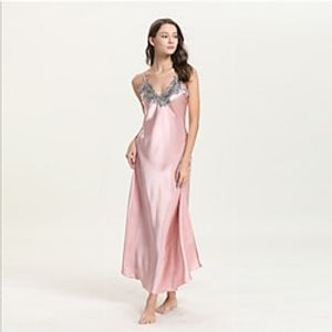Adults' Pajamas Nightwear Solid Color Onesie Pajamas Fashion Casual Daily Ice Silk Cosplay For Women's Valentine's Day Animal Sleepwear Cartoon Lightinthebox