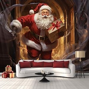 Christmas Santa Hanging Tapestry Wall Art Large Xmas Tapestry Mural Decor Photograph Backdrop Blanket Curtain Home Bedroom Living Room Decoration Lightinthebox