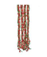 Homesmiths Christmas 9 inch Plastic Plaid Ribbon Bead Garland