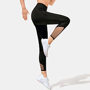 Women's High Waist Running Tights Leggings Compression Pants Athletic Bottoms Splice Nylon Spandex Winter Fitness Gym Workout Running Jogging Exercise Tummy Control Butt Lift Moisture Wicking Normal Lightinthebox
