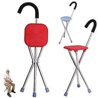 German Elderly Crutch Stool, Walking Cane with Seat, Folding Cane Seat Lightweight, Retractable Walking Stick for Seniors, Portable Outdoor Travel Aids, Supports up to 220 Pounds Lightinthebox - thumbnail