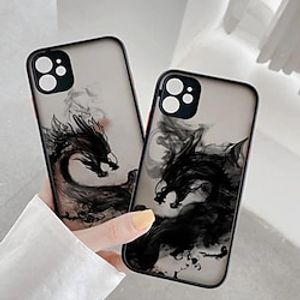Phone Case For iPhone 15 Pro Max iPhone 14 13 12 11 Pro Max Mini SE X XR XS Max 8 7 Plus Back Cover Full Body Protective Camera Lens Protector Matte Frosted Dragon PC miniinthebox