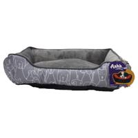 NutraPet Aahh Squarey L50Xw40Xh15Cm Flannel Doggies Love - Grey