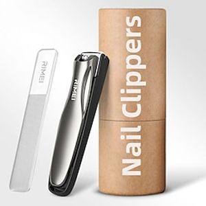 Stainless Steel Large Opening Nail Clippers With Splash-proof Cover Sharp Trimmer, Crystal Glass Nail File Pedicure Care Manicure Tool with Box Set Lightinthebox