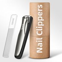 Stainless Steel Large Opening Nail Clippers With Splash-proof Cover Sharp Trimmer, Crystal Glass Nail File Pedicure Care Manicure Tool with Box Set Lightinthebox - thumbnail