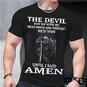 Men's T shirt Tee Tee Graphic Letter Soldier Crew Neck Clothing Apparel 3D Print Outdoor Casual Short Sleeve Print Fashion Designer Vintage Lightinthebox