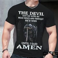 Men's T shirt Tee Tee Graphic Letter Soldier Crew Neck Clothing Apparel 3D Print Outdoor Casual Short Sleeve Print Fashion Designer Vintage Lightinthebox - thumbnail