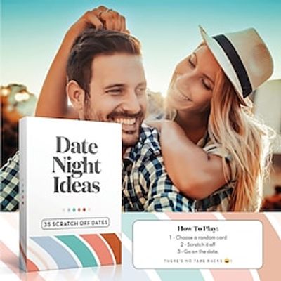 Date Night Ideas For Couple Romantic Gift Fun Adventurous Card Game With Exciting Date Scratch Off The Card Ideas For Couple Girlfriend Boyfriend Newlywed Wife Or Husband miniinthebox
