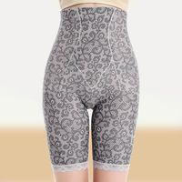 Plus Size Seamless Belly Control Boyshorts Jacquard High Waist Shapewear For Women