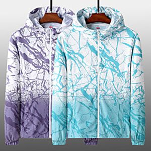 Women's Men's UPF 50 Clothing UV Sun Protection Lightweight Jacket Zip Up Hoodie Jacket Windbreaker Cooling Sun Shirt with Pockets Quick Dry Packable Coat Top Hiking Fishing Outdoor Performance Lightinthebox