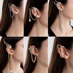 Elf Ear Cuffs Medieval Retro Earrings Jewelry Alloy Cosplay Halloween Carnival Women's Costume Jewelry Fashion Jewelry LARP miniinthebox