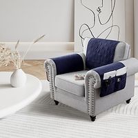 100% Waterproof Armrest Slipcovers Backrest Set,Quilted Sofa Armrest Cover with One Side Pocket for 1/2/3 Recliner Seat Headrest Covers, Non-Slip Furniture Protector for Sofa Recliner Chair miniinthebox - thumbnail