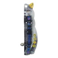 Swooosh Wheels On Jeans Cat Safe Cat Collar - Blue