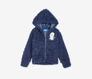 Toddler Girls Zip-Up Faux-Fur Elsa Hoodie  Navy