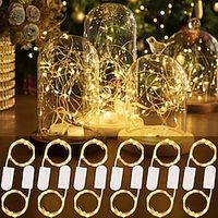 12pcs Fairy String Lights 7.2ft 20 Led Starry String Lights Battery Powered Christmas Lights Copper Wire Lights Firefly Lights for DIY Christmas Decor Lights Warm White miniinthebox - thumbnail