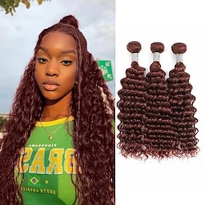 Reddish Brown Deep Wave Human Hair Bundles 10A Remy Hair Brazilian Human Hair Extensions 3 Bundles or 1 Bundle Deep Curly Wave Human Hair Auburn Brown Hair Lightinthebox Reddish Brown Deep Wave Human Hair Bundles 10A Remy Hair Brazilian Human Hair Extensions 3 Bundles or 1 Bundle Deep Curly Wave Human Hair Auburn Brown Hair Lightinthebox