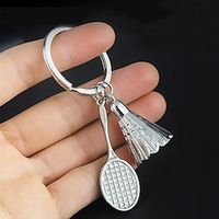 1pc Badminton Ornament Keychain, Table Tennis Racket Pendant, Creative Sports Gift Lightinthebox - thumbnail