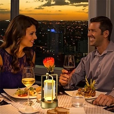 RGB Remote Control Cross Colorful Charging Table Light Outdoor Camping Light USB Charging  1PC Lightinthebox